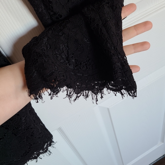 Lace ankle length J.Crew elastic waist trousers - black size 4 - Picture 3 of 9